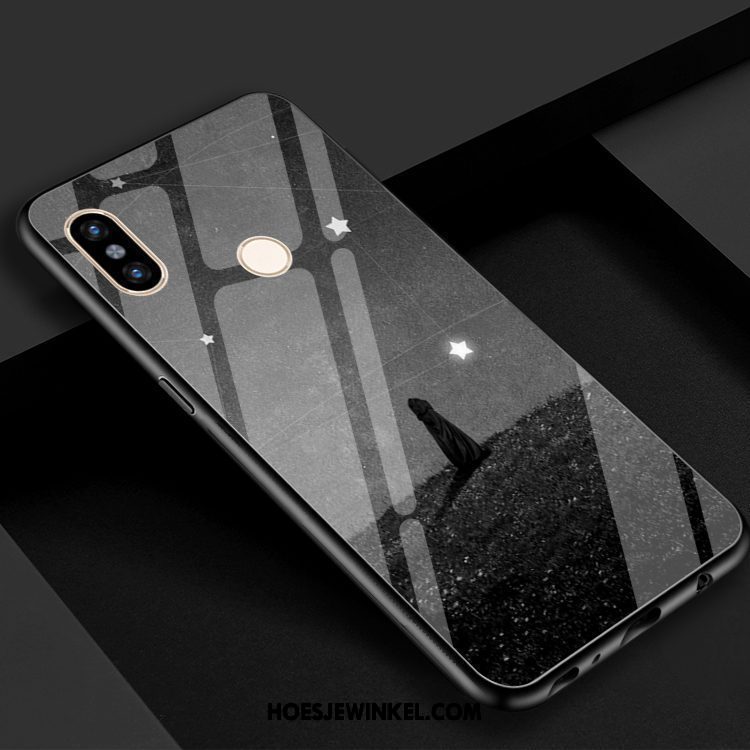 Xiaomi Mi 8 Se Hoesje Heelal Mobiele Telefoon Gehard Glas, Xiaomi Mi 8 Se Hoesje Spiegel Wind Beige