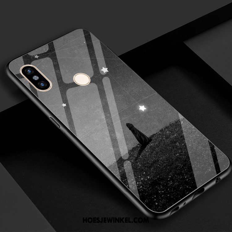 Xiaomi Mi 8 Se Hoesje Heelal Mobiele Telefoon Gehard Glas, Xiaomi Mi 8 Se Hoesje Spiegel Wind Beige