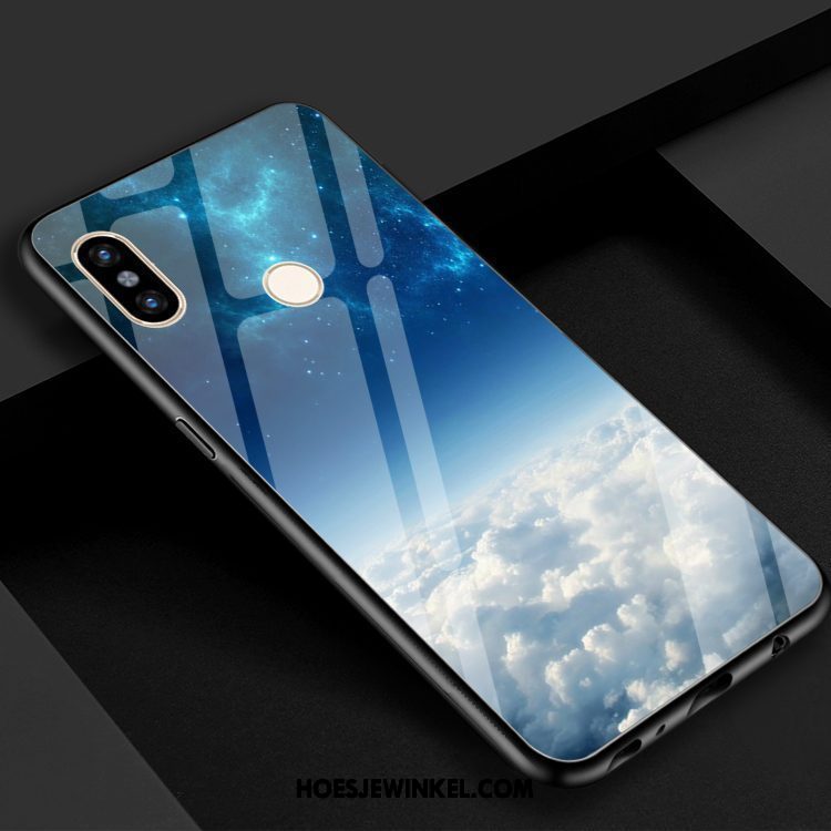 Xiaomi Mi 8 Se Hoesje Heelal Mobiele Telefoon Gehard Glas, Xiaomi Mi 8 Se Hoesje Spiegel Wind Beige