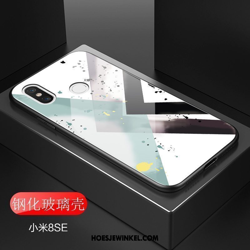 Xiaomi Mi 8 Se Hoesje Hoes Roze Persoonlijk, Xiaomi Mi 8 Se Hoesje Eenvoudige Geschilderd Beige