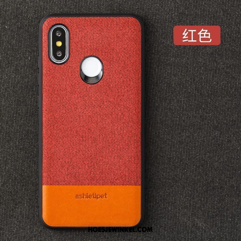 Xiaomi Mi 8 Se Hoesje Magnetisch Rood Bescherming, Xiaomi Mi 8 Se Hoesje Anti-fall Scheppend Beige