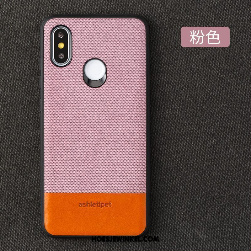 Xiaomi Mi 8 Se Hoesje Magnetisch Rood Bescherming, Xiaomi Mi 8 Se Hoesje Anti-fall Scheppend Beige