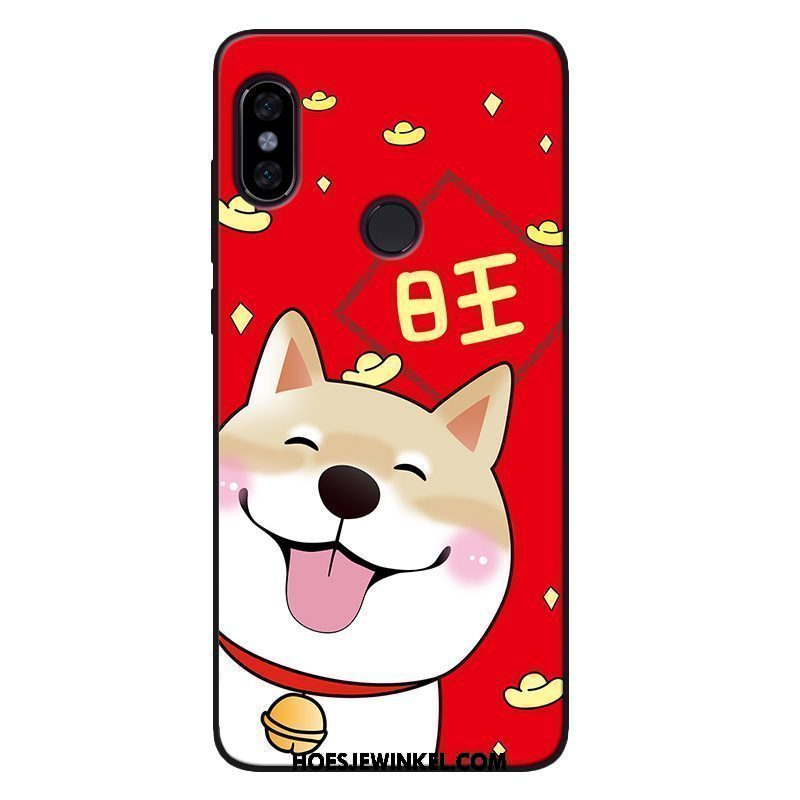Xiaomi Mi 8 Se Hoesje Mini Hond Kat, Xiaomi Mi 8 Se Hoesje Schrobben Zwart Beige