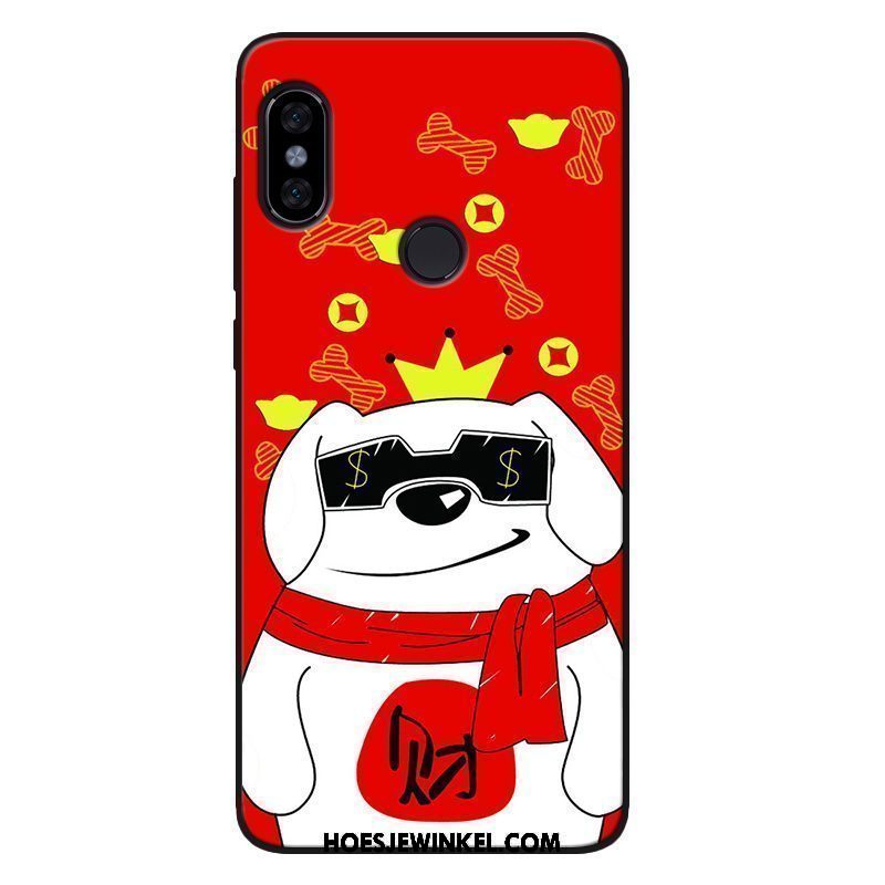 Xiaomi Mi 8 Se Hoesje Mini Hond Kat, Xiaomi Mi 8 Se Hoesje Schrobben Zwart Beige