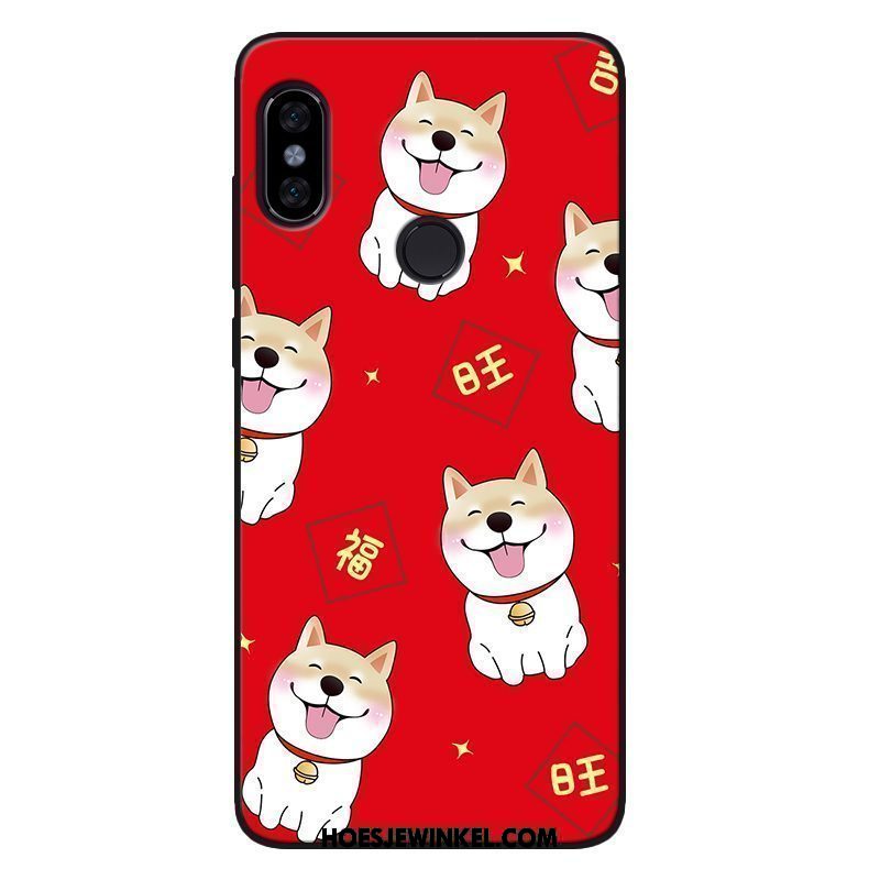 Xiaomi Mi 8 Se Hoesje Mini Hond Kat, Xiaomi Mi 8 Se Hoesje Schrobben Zwart Beige