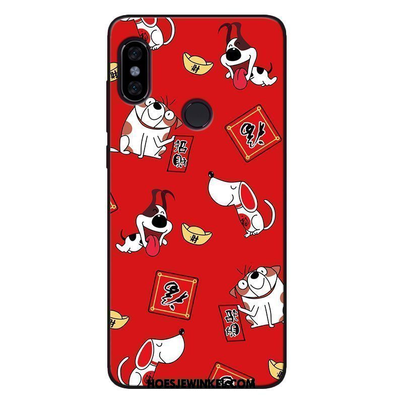 Xiaomi Mi 8 Se Hoesje Mini Hond Kat, Xiaomi Mi 8 Se Hoesje Schrobben Zwart Beige