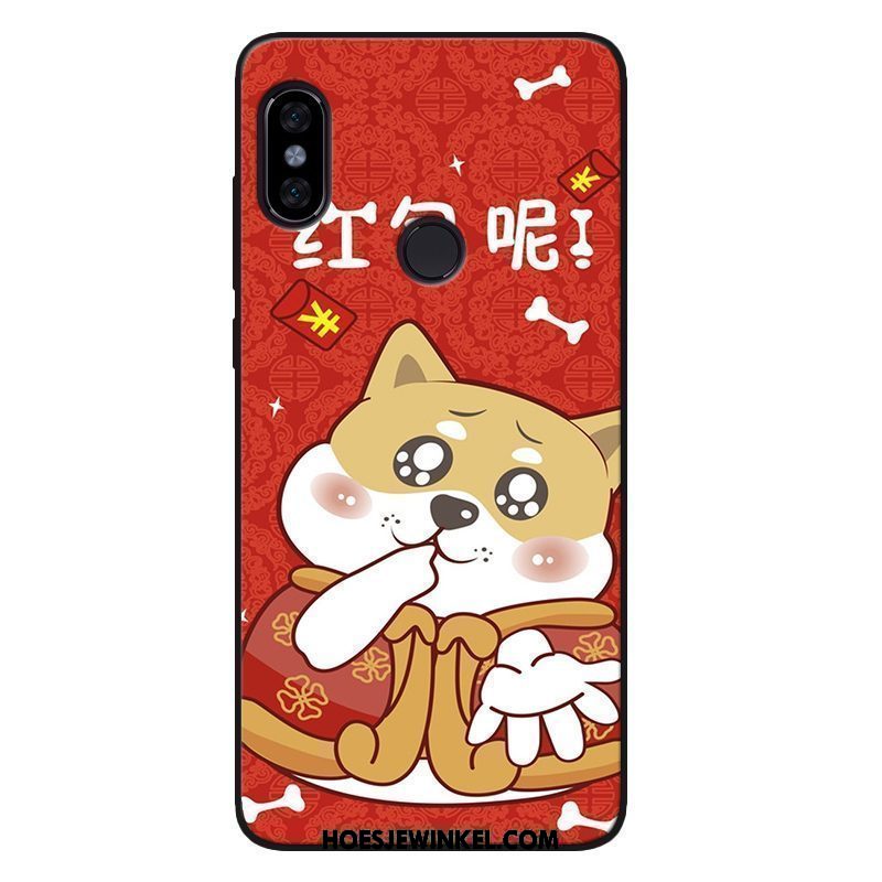 Xiaomi Mi 8 Se Hoesje Mini Hond Kat, Xiaomi Mi 8 Se Hoesje Schrobben Zwart Beige