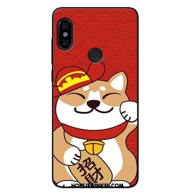 Xiaomi Mi 8 Se Hoesje Mini Hond Kat, Xiaomi Mi 8 Se Hoesje Schrobben Zwart Beige