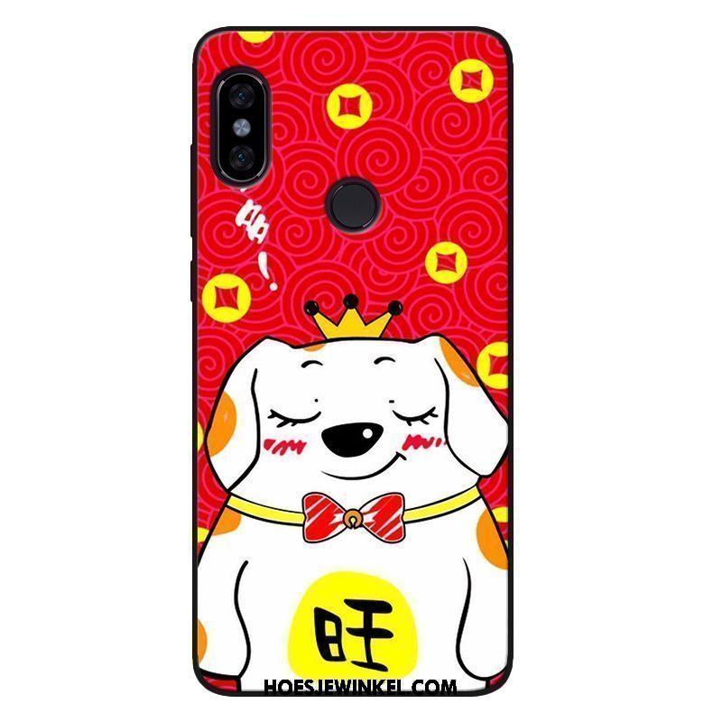 Xiaomi Mi 8 Se Hoesje Mini Hond Kat, Xiaomi Mi 8 Se Hoesje Schrobben Zwart Beige