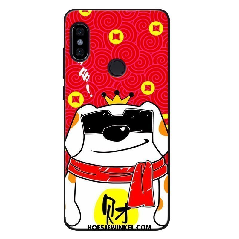 Xiaomi Mi 8 Se Hoesje Mini Hond Kat, Xiaomi Mi 8 Se Hoesje Schrobben Zwart Beige