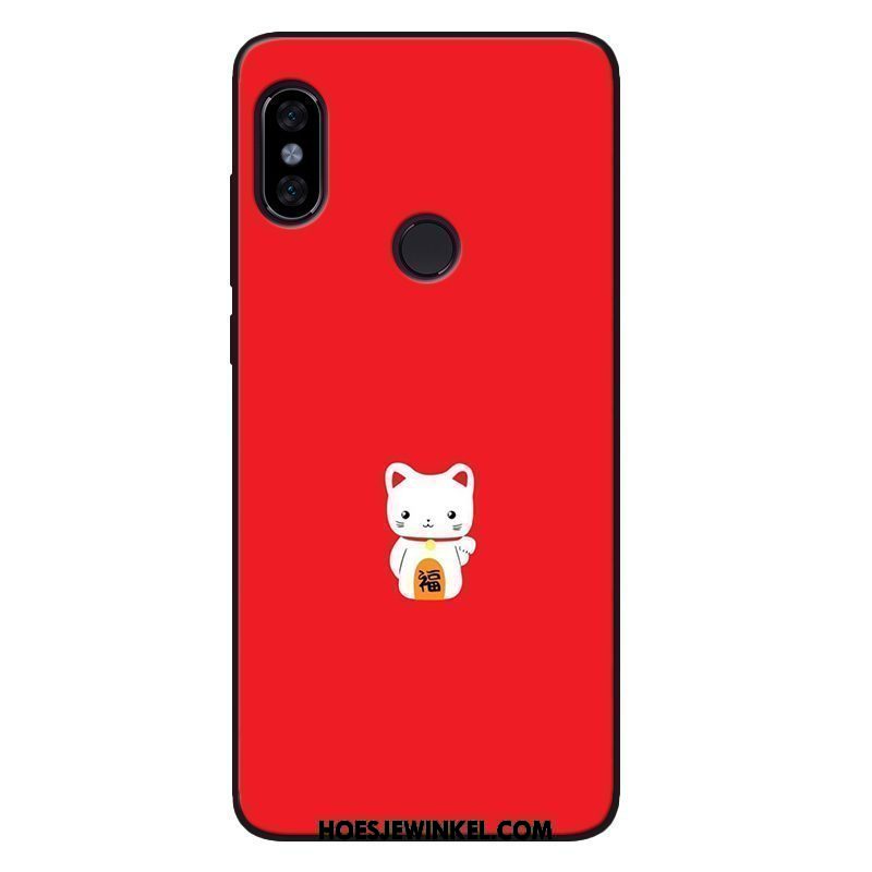 Xiaomi Mi 8 Se Hoesje Mini Hond Kat, Xiaomi Mi 8 Se Hoesje Schrobben Zwart Beige