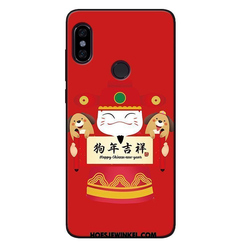 Xiaomi Mi 8 Se Hoesje Mini Hond Kat, Xiaomi Mi 8 Se Hoesje Schrobben Zwart Beige