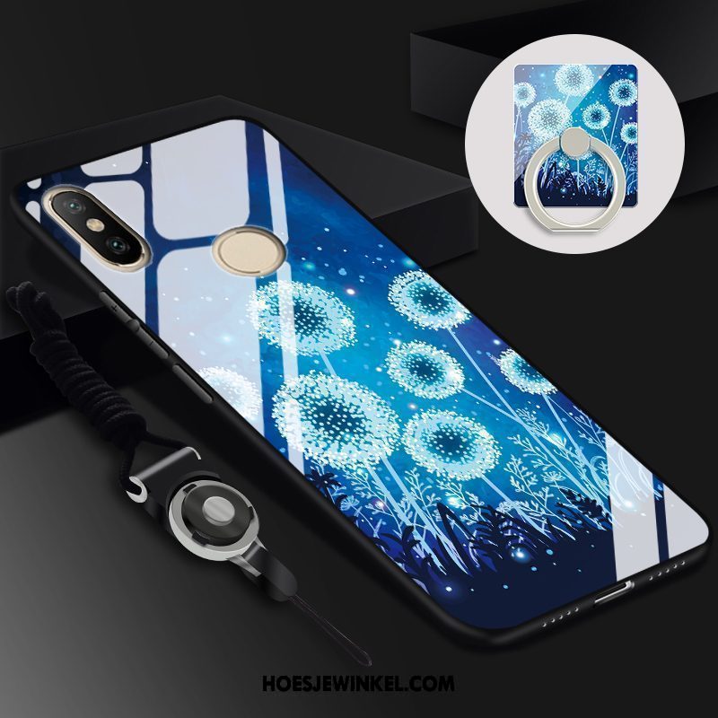 Xiaomi Mi 8 Se Hoesje Mobiele Telefoon Hoes Glas, Xiaomi Mi 8 Se Hoesje Bescherming Blauw Beige