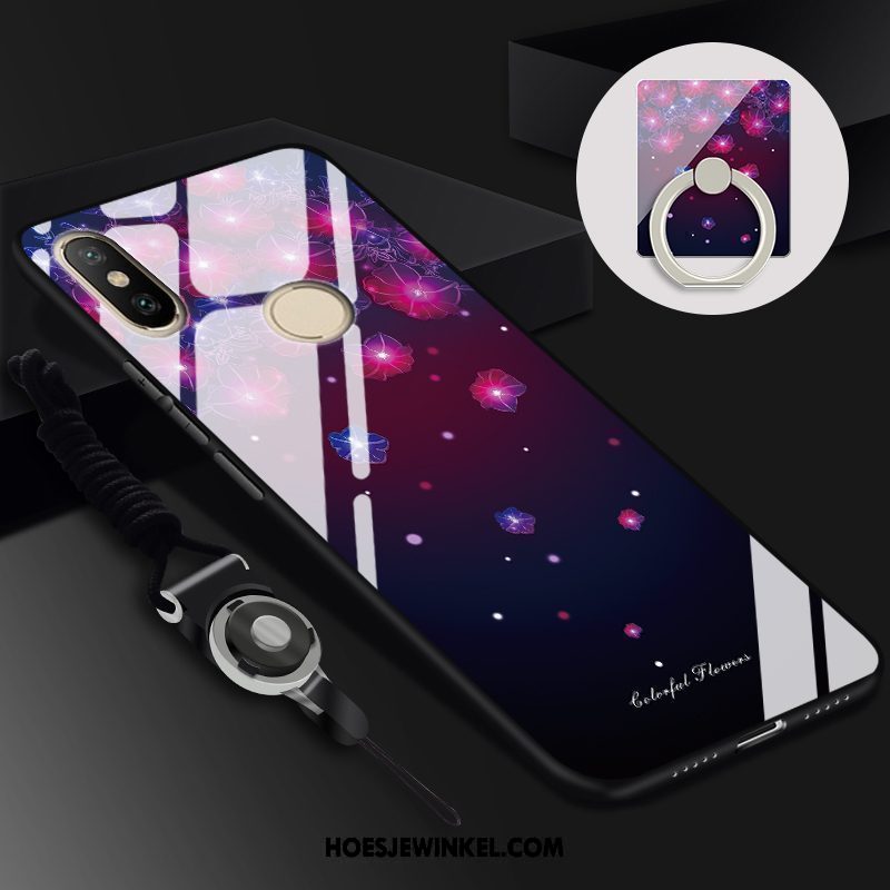 Xiaomi Mi 8 Se Hoesje Mobiele Telefoon Hoes Glas, Xiaomi Mi 8 Se Hoesje Bescherming Blauw Beige