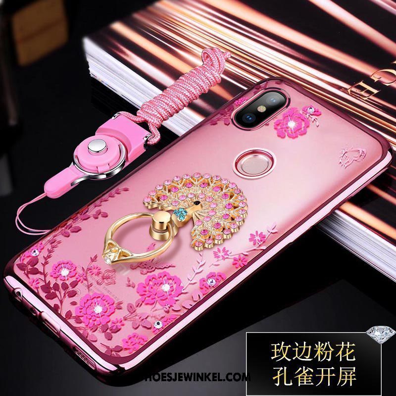 Xiaomi Mi 8 Se Hoesje Mode Trend Met Strass, Xiaomi Mi 8 Se Hoesje Mobiele Telefoon Mini Beige