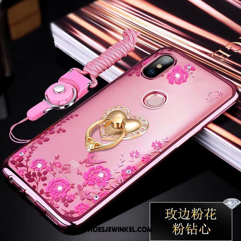 Xiaomi Mi 8 Se Hoesje Mode Trend Met Strass, Xiaomi Mi 8 Se Hoesje Mobiele Telefoon Mini Beige