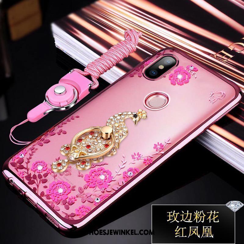 Xiaomi Mi 8 Se Hoesje Mode Trend Met Strass, Xiaomi Mi 8 Se Hoesje Mobiele Telefoon Mini Beige