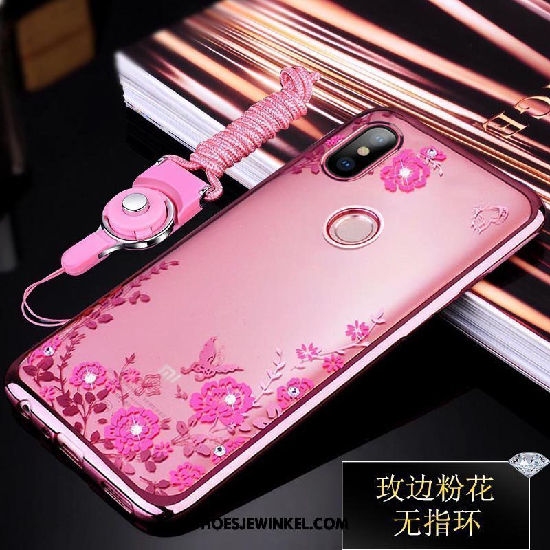 Xiaomi Mi 8 Se Hoesje Mode Trend Met Strass, Xiaomi Mi 8 Se Hoesje Mobiele Telefoon Mini Beige