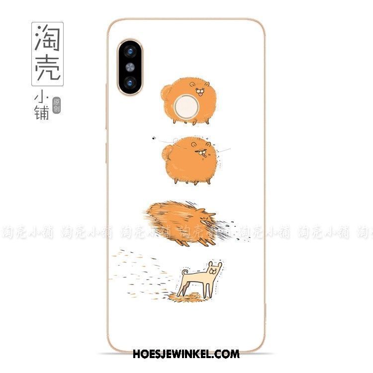 Xiaomi Mi 8 Se Hoesje Mooie Grappig Spotprent, Xiaomi Mi 8 Se Hoesje Hond Scheppend Beige