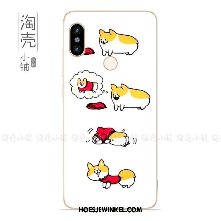Xiaomi Mi 8 Se Hoesje Mooie Grappig Spotprent, Xiaomi Mi 8 Se Hoesje Hond Scheppend Beige