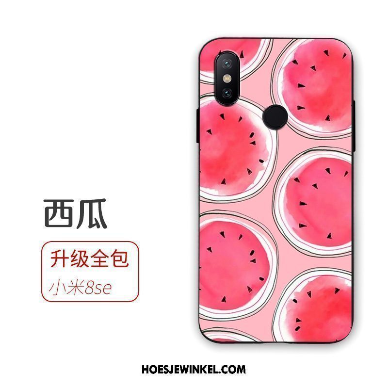 Xiaomi Mi 8 Se Hoesje Patroon Fruit Zacht, Xiaomi Mi 8 Se Hoesje Siliconen Mini Beige