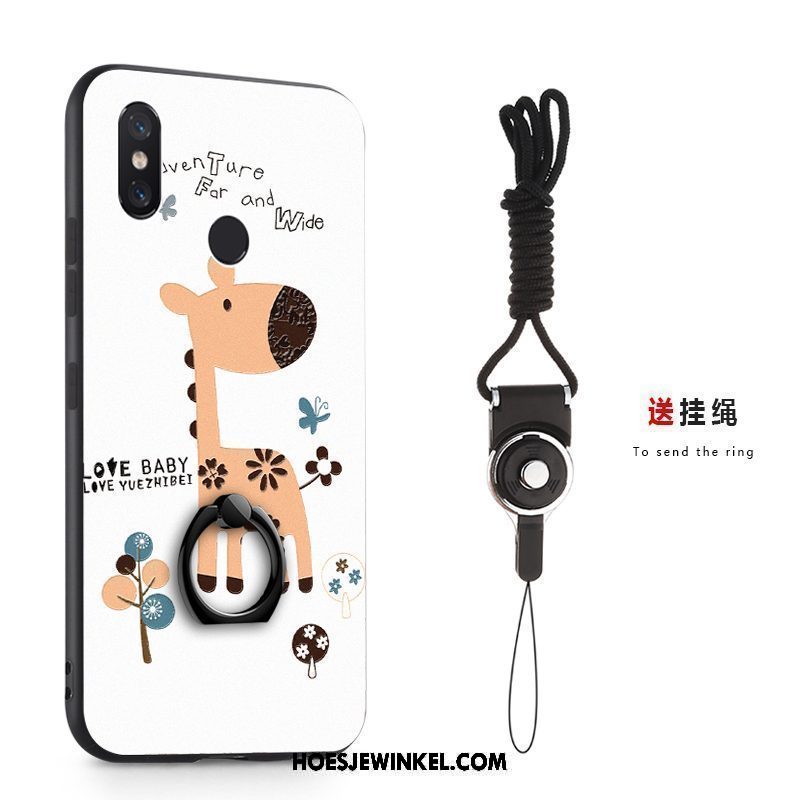 Xiaomi Mi 8 Se Hoesje Ring Persoonlijk Spotprent, Xiaomi Mi 8 Se Hoesje Mobiele Telefoon Bescherming Beige