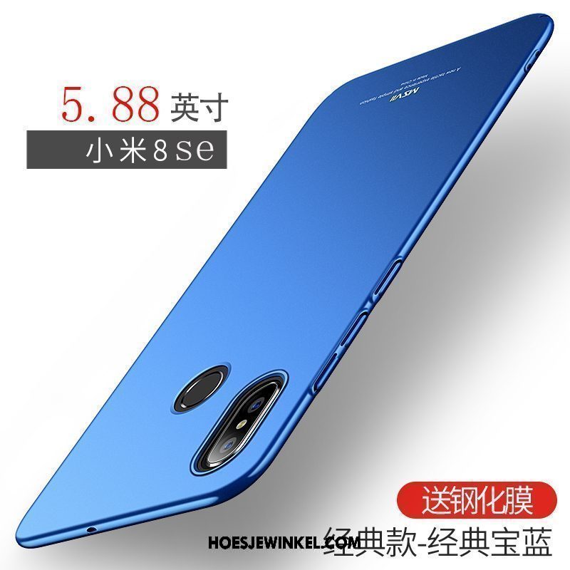 Xiaomi Mi 8 Se Hoesje Schrobben Blauw Persoonlijk, Xiaomi Mi 8 Se Hoesje Trend Lichte En Dun Beige