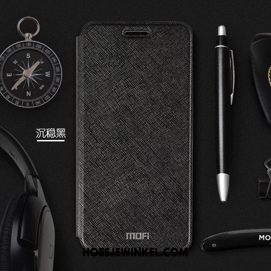 Xiaomi Mi 8 Se Hoesje Schrobben Purper Leren Etui, Xiaomi Mi 8 Se Hoesje Zacht Herdenken Beige