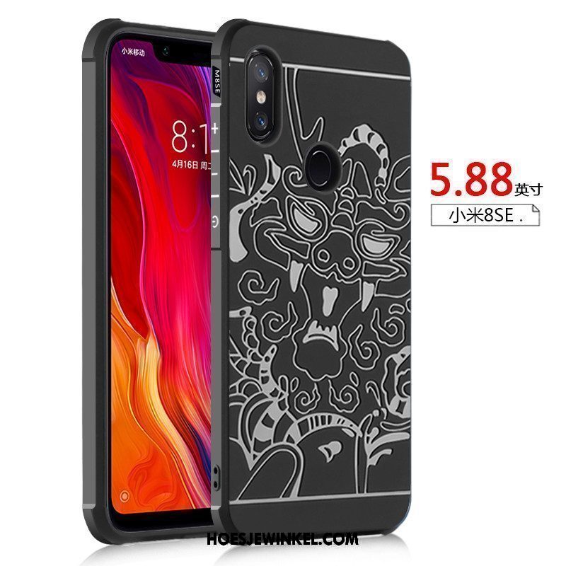 Xiaomi Mi 8 Se Hoesje Trend Bescherming Gasbag, Xiaomi Mi 8 Se Hoesje Zacht Hemming Beige