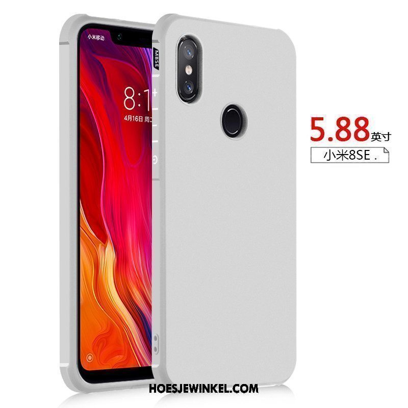 Xiaomi Mi 8 Se Hoesje Trend Bescherming Gasbag, Xiaomi Mi 8 Se Hoesje Zacht Hemming Beige