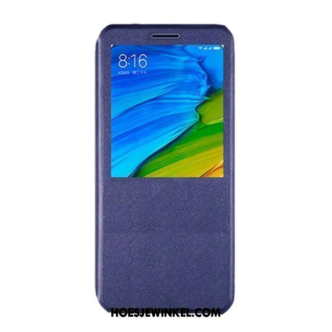 Xiaomi Mi 8 Se Hoesje Windows Doorzichtig Leren Etui, Xiaomi Mi 8 Se Hoesje Mini All Inclusive Beige