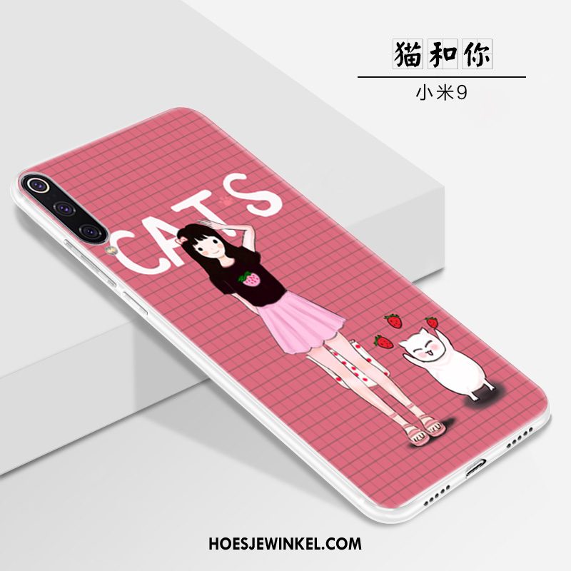 Xiaomi Mi 9 Hoesje Hoes Persoonlijk Wit, Xiaomi Mi 9 Hoesje Dun Scheppend Beige