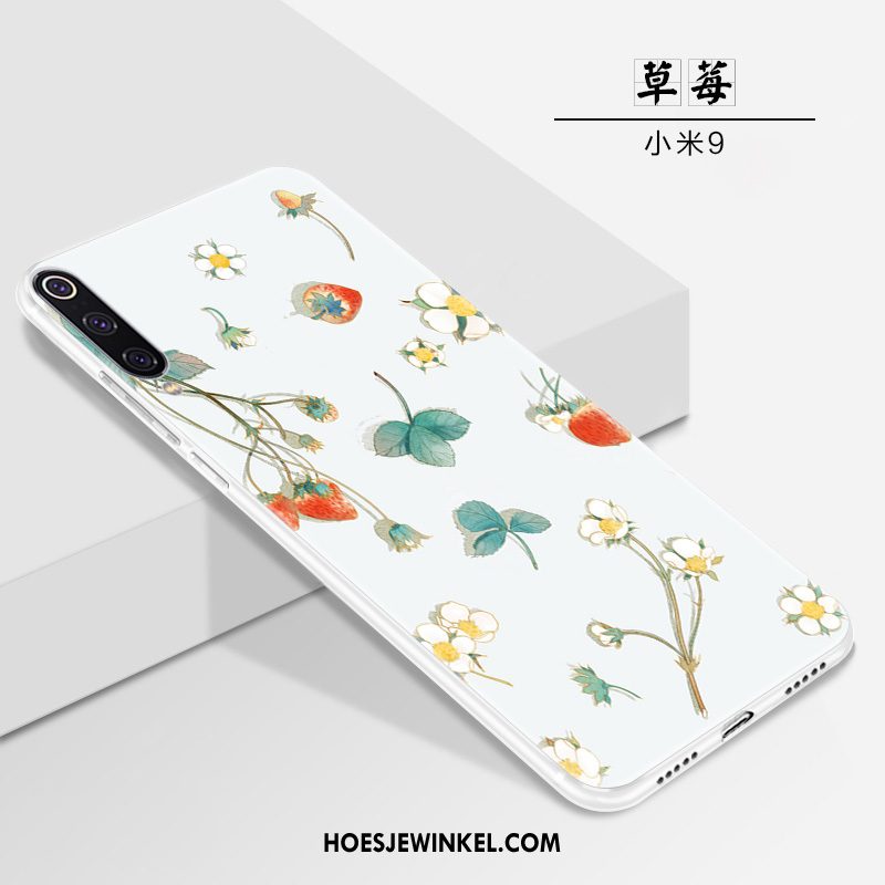 Xiaomi Mi 9 Hoesje Hoes Persoonlijk Wit, Xiaomi Mi 9 Hoesje Dun Scheppend Beige