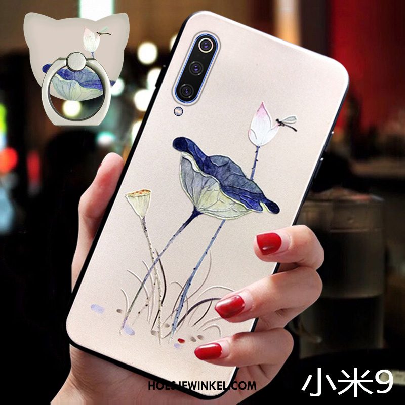 Xiaomi Mi 9 Hoesje Mini Bescherming All Inclusive, Xiaomi Mi 9 Hoesje Hemming Chinese Stijl Beige