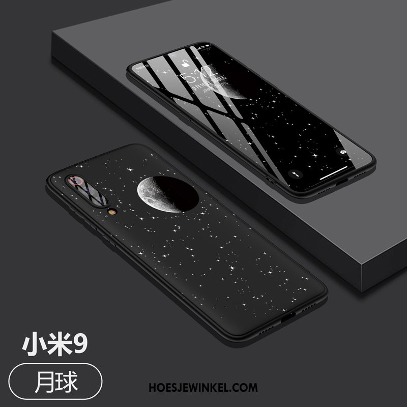 Xiaomi Mi 9 Hoesje Mobiele Telefoon Bescherming Persoonlijk, Xiaomi Mi 9 Hoesje Schrobben Zwart Beige