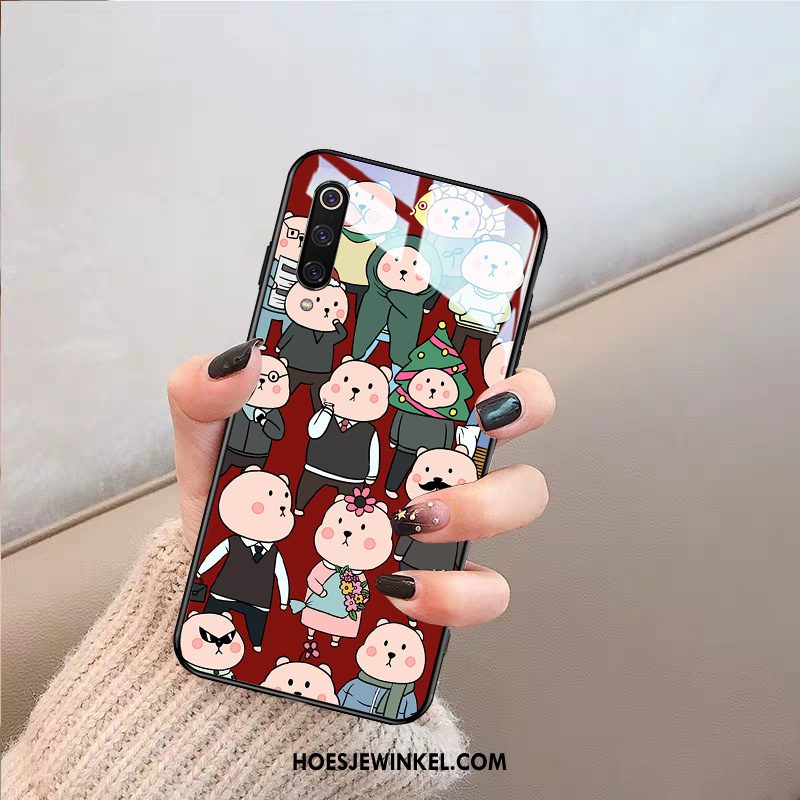 Xiaomi Mi 9 Hoesje Net Red Persoonlijk Mobiele Telefoon, Xiaomi Mi 9 Hoesje Lovers Glas Beige