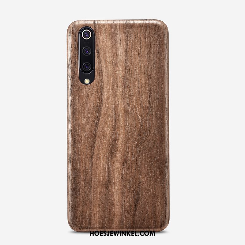 Xiaomi Mi 9 Hoesje Persoonlijk Mini Hoes, Xiaomi Mi 9 Hoesje Rood Hout Beige