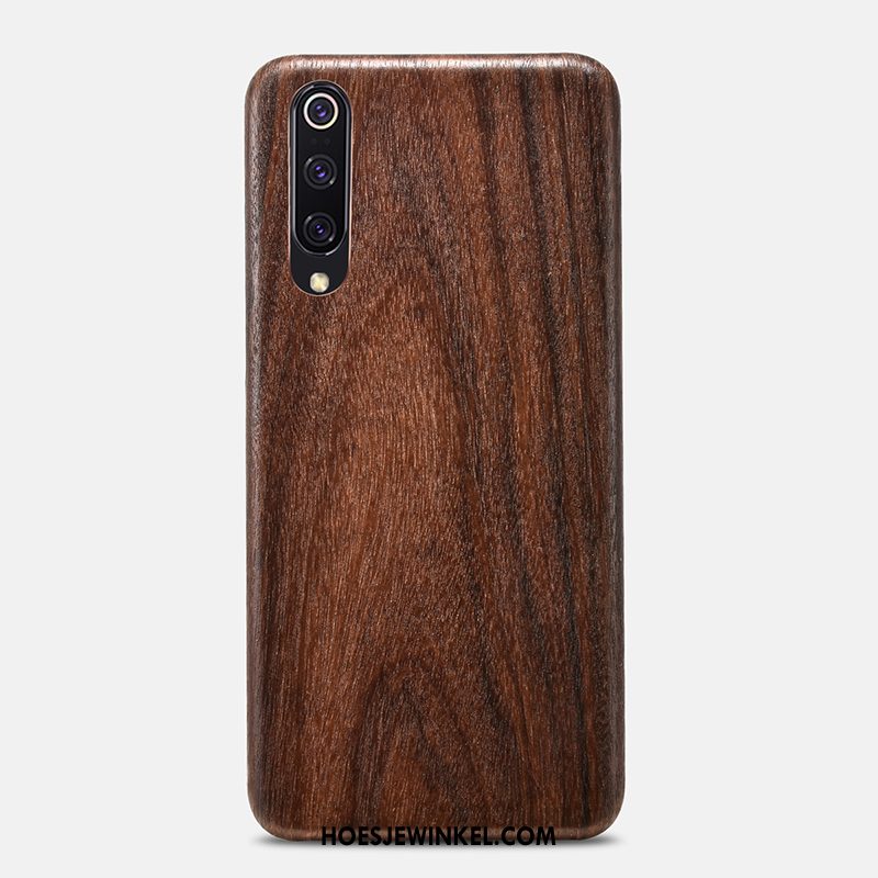 Xiaomi Mi 9 Hoesje Persoonlijk Mini Hoes, Xiaomi Mi 9 Hoesje Rood Hout Beige