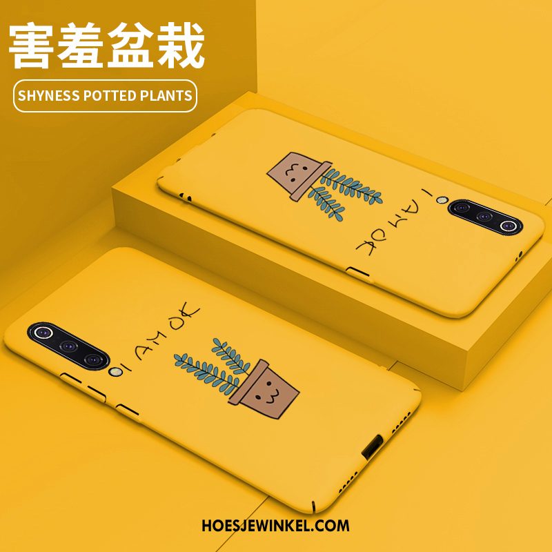 Xiaomi Mi 9 Hoesje Roze Mini Net Red, Xiaomi Mi 9 Hoesje Spotprent Hoes Beige