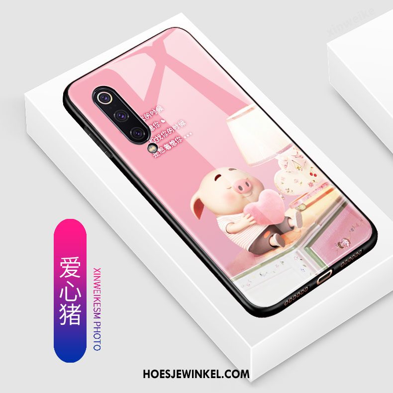 Xiaomi Mi 9 Hoesje Schrobben Scheppend Tempereren, Xiaomi Mi 9 Hoesje Skärmskydd Anti-fall Beige