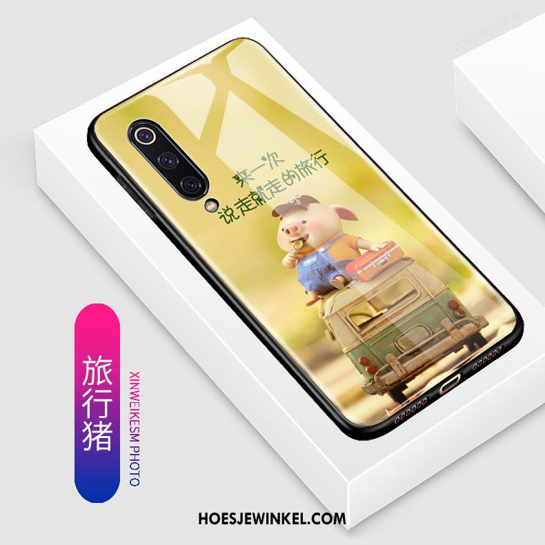 Xiaomi Mi 9 Hoesje Schrobben Scheppend Tempereren, Xiaomi Mi 9 Hoesje Skärmskydd Anti-fall Beige