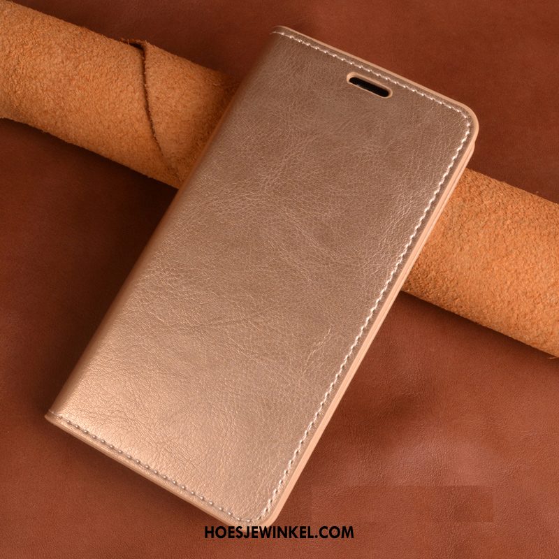 Xiaomi Mi 9 Lite Hoesje Bescherming Anti-fall Tempereren, Xiaomi Mi 9 Lite Hoesje Skärmskydd Folio Braun Beige