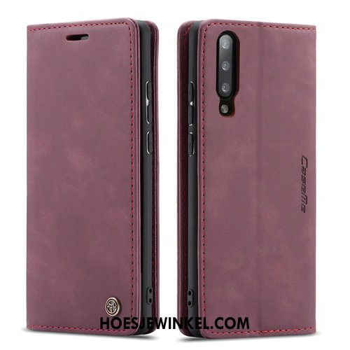 Xiaomi Mi 9 Lite Hoesje Clamshell Zwart Scheppend, Xiaomi Mi 9 Lite Hoesje Mini Leren Etui Beige