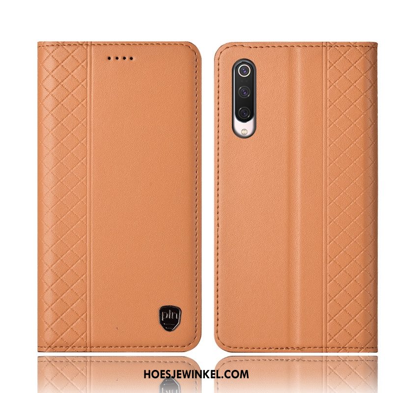 Xiaomi Mi 9 Lite Hoesje Geruite Mobiele Telefoon Mini, Xiaomi Mi 9 Lite Hoesje Anti-fall Rood Beige