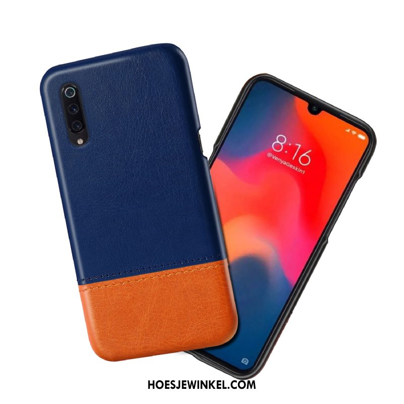 Xiaomi Mi 9 Lite Hoesje High End Nieuw Kwaliteit, Xiaomi Mi 9 Lite Hoesje Leren Etui Mini Beige