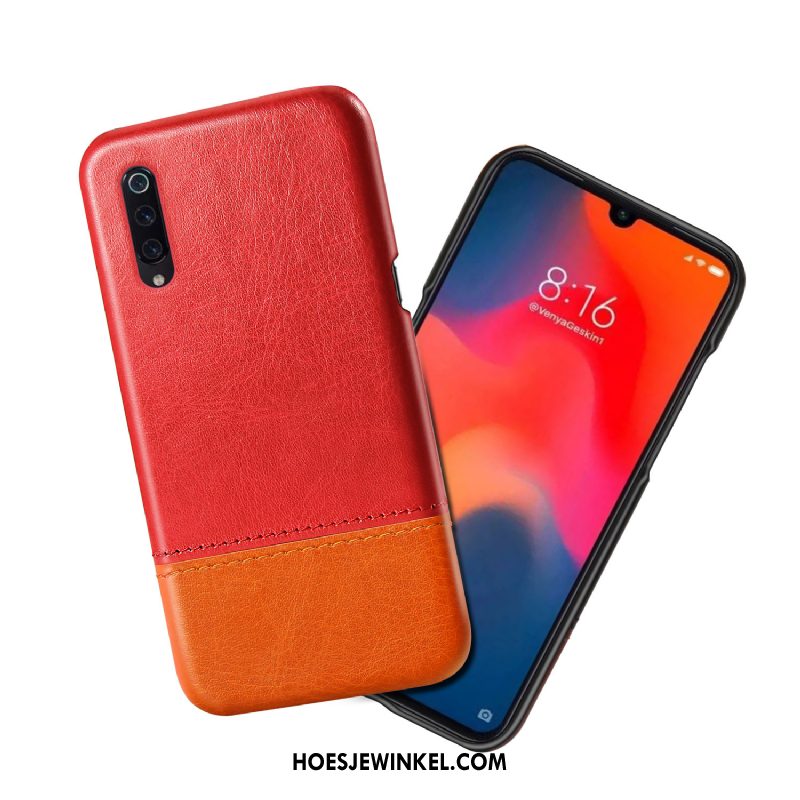 Xiaomi Mi 9 Lite Hoesje High End Nieuw Kwaliteit, Xiaomi Mi 9 Lite Hoesje Leren Etui Mini Beige