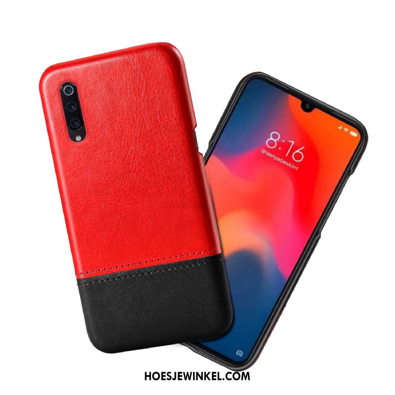 Xiaomi Mi 9 Lite Hoesje High End Nieuw Kwaliteit, Xiaomi Mi 9 Lite Hoesje Leren Etui Mini Beige