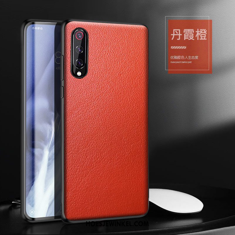 Xiaomi Mi 9 Lite Hoesje Leer Net Red Hoes, Xiaomi Mi 9 Lite Hoesje High End Zacht Beige