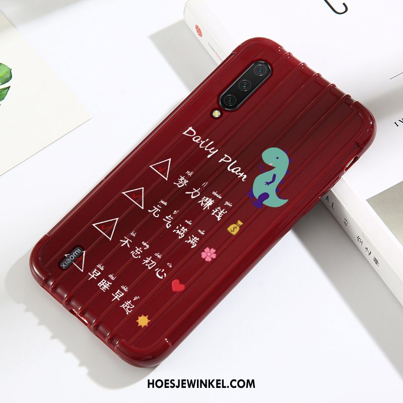 Xiaomi Mi 9 Lite Hoesje Rood Eenvoudige All Inclusive, Xiaomi Mi 9 Lite Hoesje Anti-fall Bescherming Beige