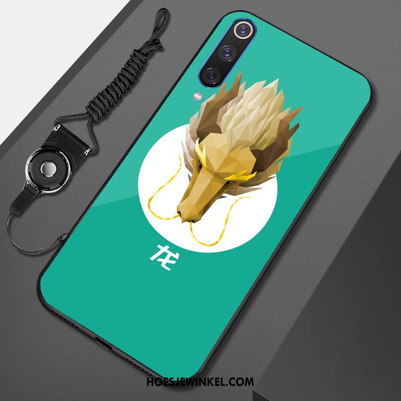 Xiaomi Mi 9 Se Hoesje All Inclusive Anti-fall Reliëf, Xiaomi Mi 9 Se Hoesje Groen Mini Beige